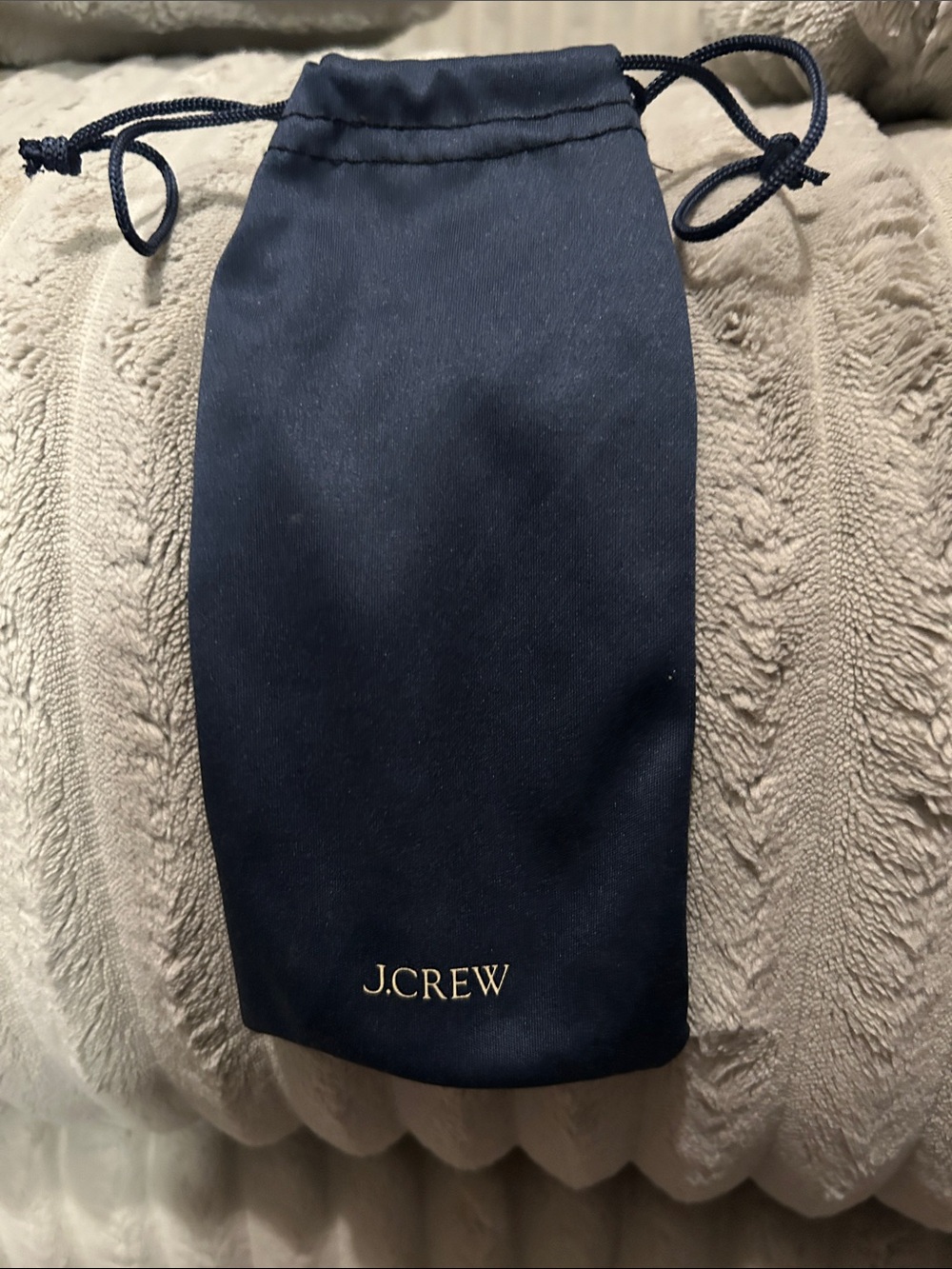 J. Crew Navy Drawstring Toiletry Pouch